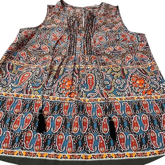 Pale Sky MEDIUM Marcelle Tie Neck Top - Stitch Fix Daniel Rainn Keyhole Blouse - Picture 14 of 16